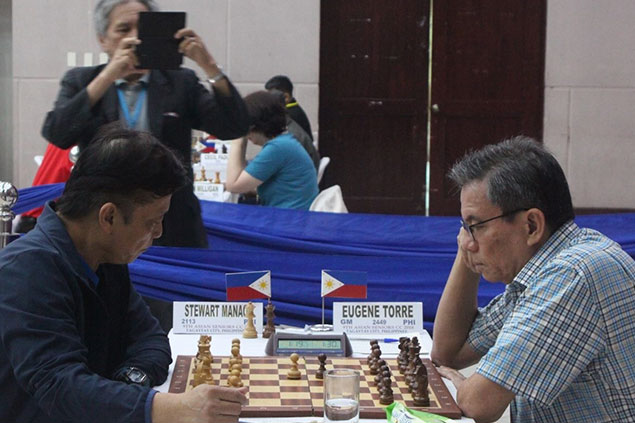 NM Stewart Manaog of the Philippines vs GM Eugene Torre of the Philippines