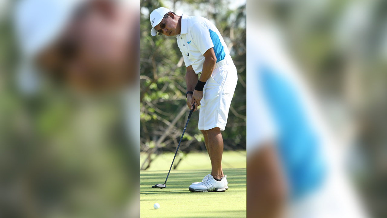 CANLUBANG LEADS BY 4. Damasus Wong’s score of 51 brought Canlubang to an early four-point lead at the start of the 32nd PAL Seniors Interclub at Bacolod City.