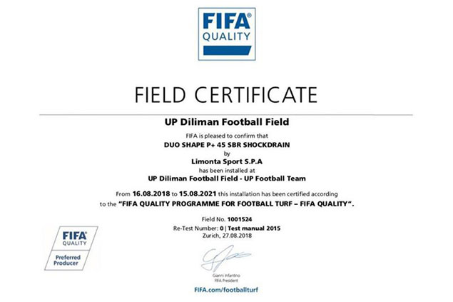 FIFA accredited test engineers from Acousto-Scan inspected the UP Diliman Football Field as part of their rigorous testing on the turf installed by E-Sports